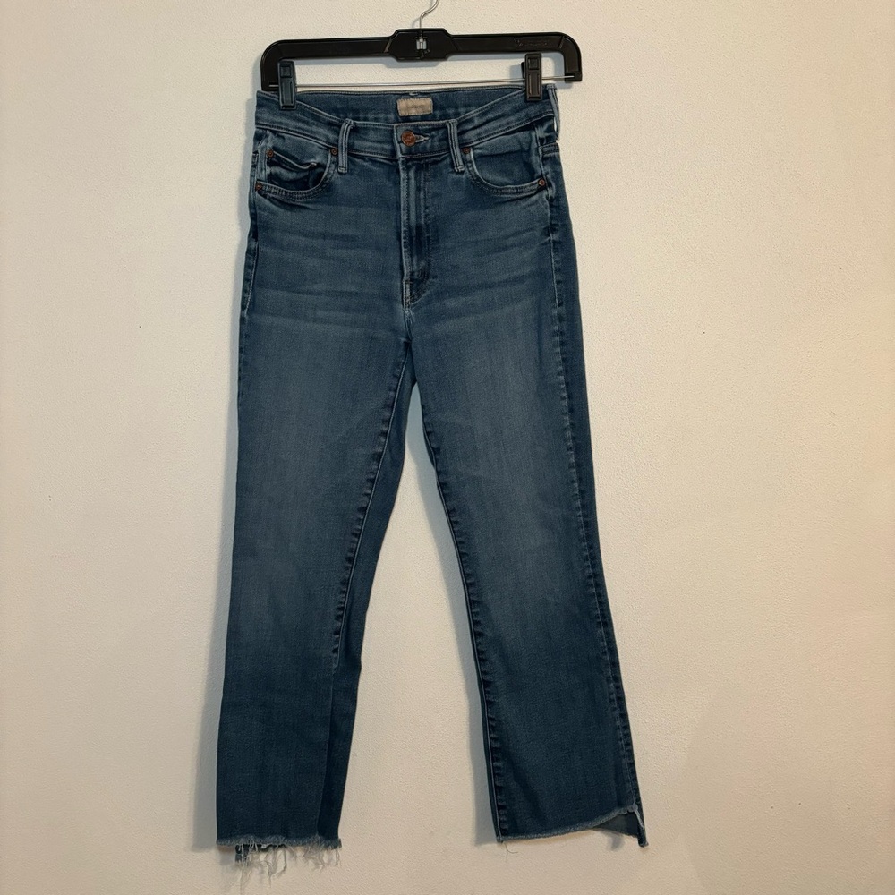 MOTHER Insider Crop Step Fray Sweet and Sassy Jeans Distressed Hem Size 26